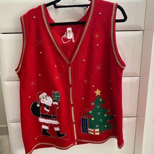 Christmas Sweater Vest XL